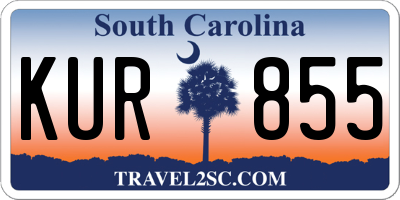 SC license plate KUR855
