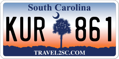 SC license plate KUR861