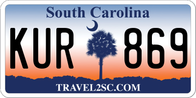 SC license plate KUR869