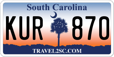 SC license plate KUR870