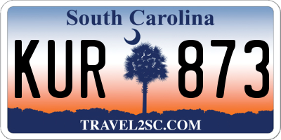 SC license plate KUR873