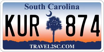 SC license plate KUR874