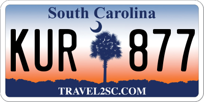 SC license plate KUR877
