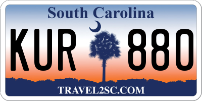 SC license plate KUR880
