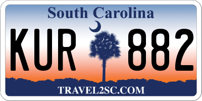 SC license plate KUR882