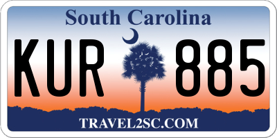 SC license plate KUR885