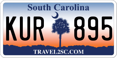 SC license plate KUR895