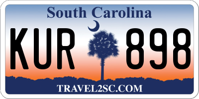 SC license plate KUR898