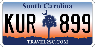 SC license plate KUR899