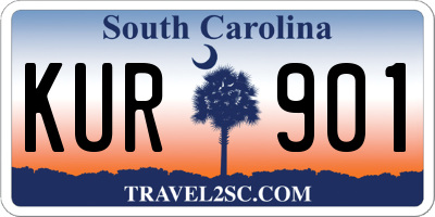 SC license plate KUR901