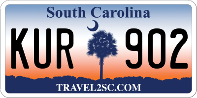 SC license plate KUR902