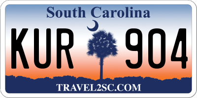 SC license plate KUR904