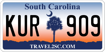 SC license plate KUR909