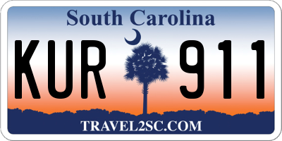 SC license plate KUR911