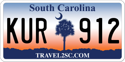SC license plate KUR912