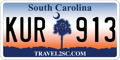 SC license plate KUR913