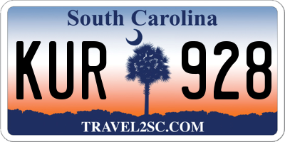 SC license plate KUR928