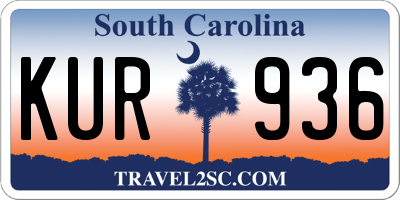 SC license plate KUR936