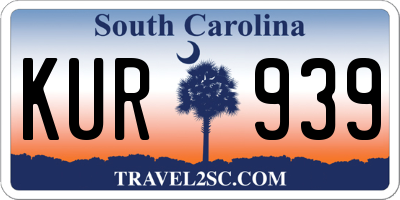 SC license plate KUR939