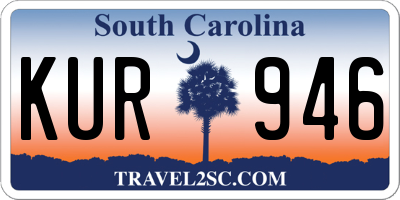 SC license plate KUR946