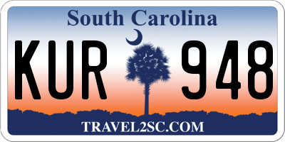SC license plate KUR948
