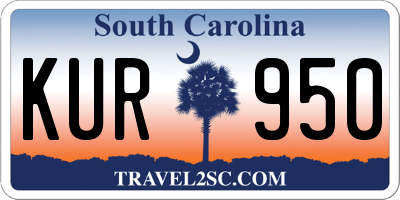 SC license plate KUR950