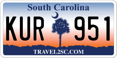 SC license plate KUR951