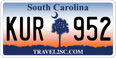 SC license plate KUR952