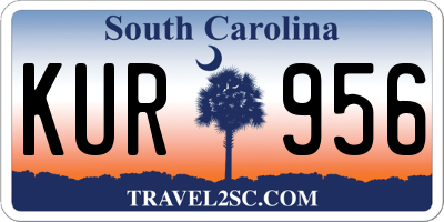 SC license plate KUR956