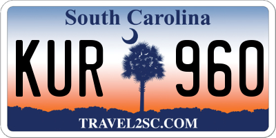 SC license plate KUR960