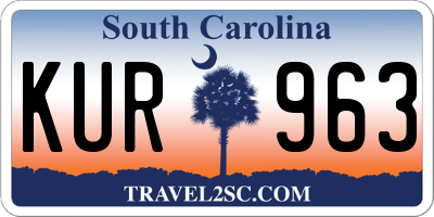 SC license plate KUR963