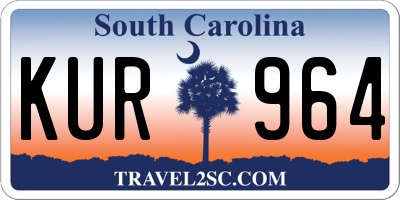 SC license plate KUR964