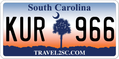SC license plate KUR966