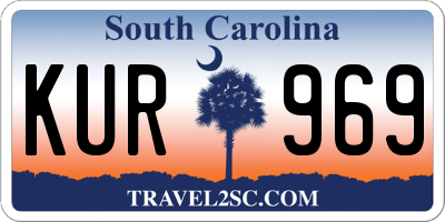 SC license plate KUR969