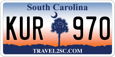 SC license plate KUR970