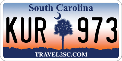 SC license plate KUR973