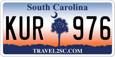 SC license plate KUR976