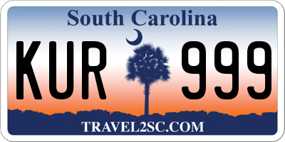 SC license plate KUR999