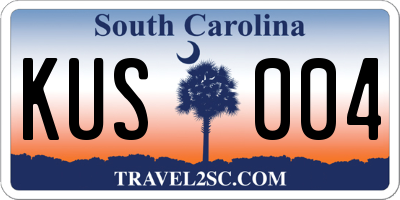 SC license plate KUS004