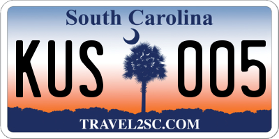 SC license plate KUS005