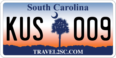 SC license plate KUS009