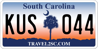 SC license plate KUS044