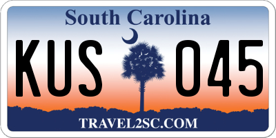 SC license plate KUS045