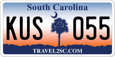 SC license plate KUS055