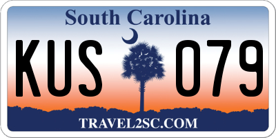 SC license plate KUS079