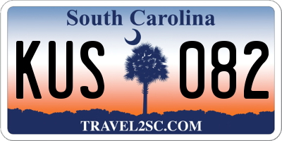 SC license plate KUS082