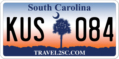 SC license plate KUS084