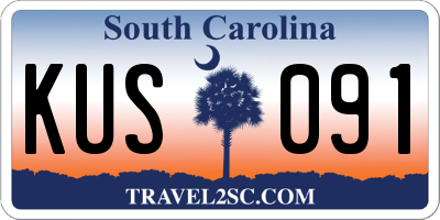 SC license plate KUS091