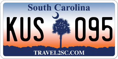 SC license plate KUS095