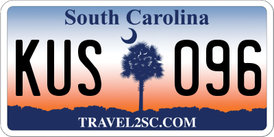 SC license plate KUS096